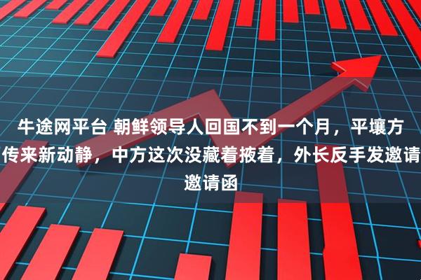 牛途网平台 朝鲜领导人回国不到一个月，平壤方面传来新动静，中方这次没藏着掖着，外长反手发邀请函