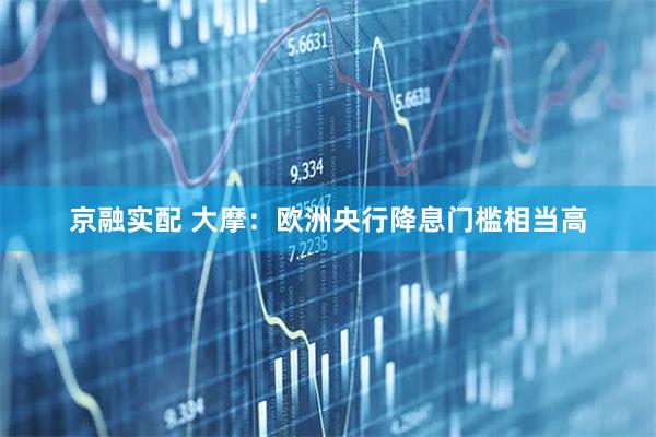 京融实配 大摩：欧洲央行降息门槛相当高