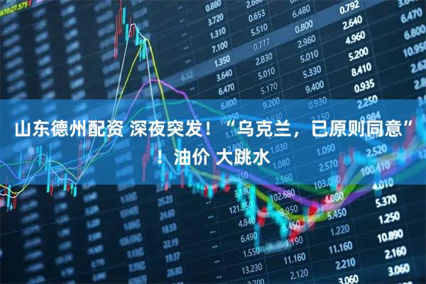 山东德州配资 深夜突发！“乌克兰，已原则同意”！油价 大跳水