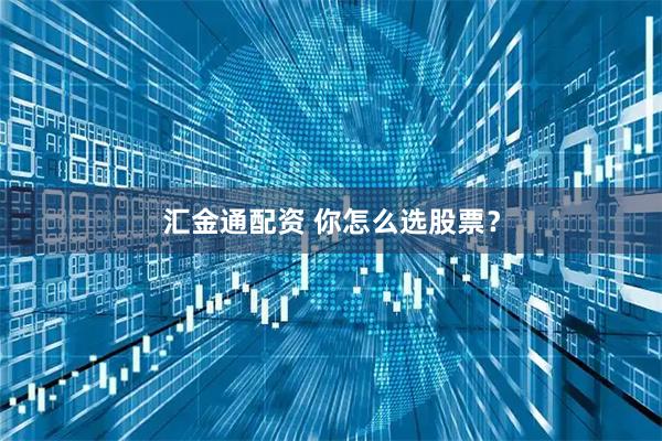 汇金通配资 你怎么选股票？