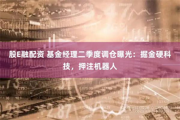 股E融配资 基金经理二季度调仓曝光：掘金硬科技，押注机器人
